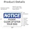 Signmission Please Clean Up After Your Dog, 10 in W x Rectangle, Vinyl Decal OS-2PACK-NS-D-710-L-17347 - alternate 4